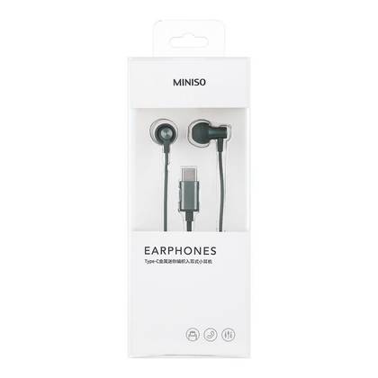 Type-C Metal Mini In-Ear Earphones with Braided Cable Model: 8459T# (Green)
