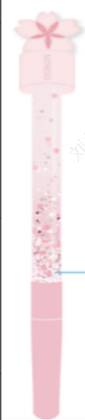 Sakura Series Glitter Gel Pen (B) (0.5mm, Black)