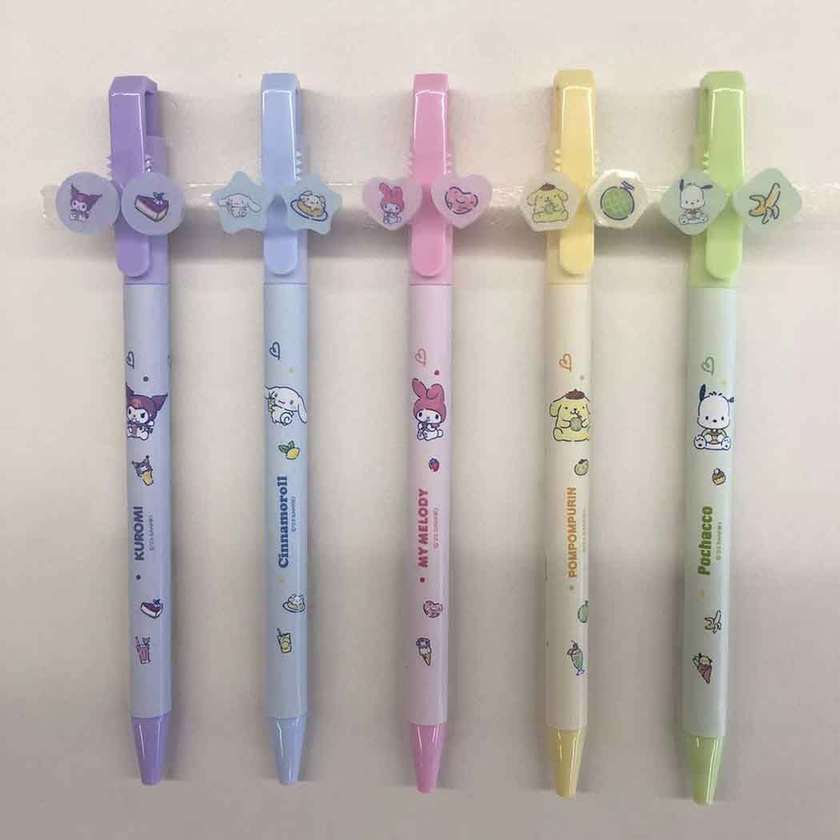 Sanrio characters Rotating Gel Pen (0.5mm, Black) (5 Assorted Models) PDQ