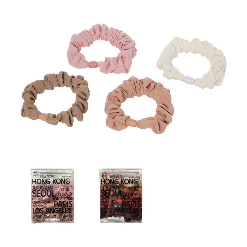 Brown Hair Ties in Box (4 pcs)