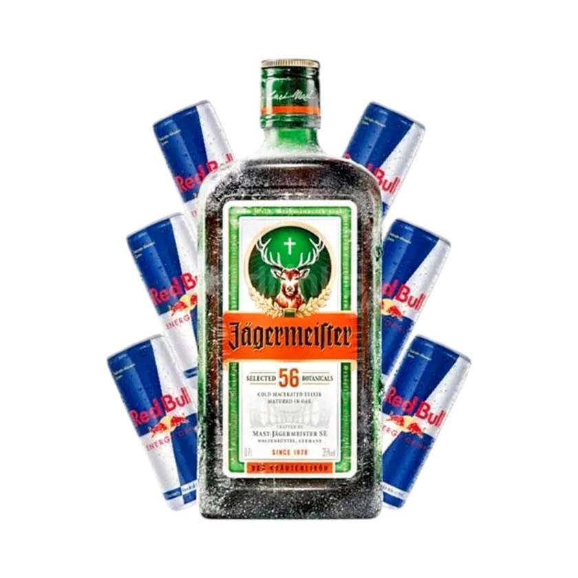 Jägermeister 0,5l + 6x Red Bull