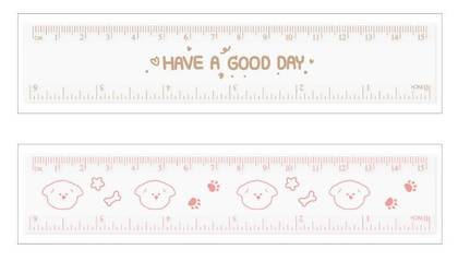 Stick Figure Puppy Series 15cm Ruler (A) (2 Assorted Models)