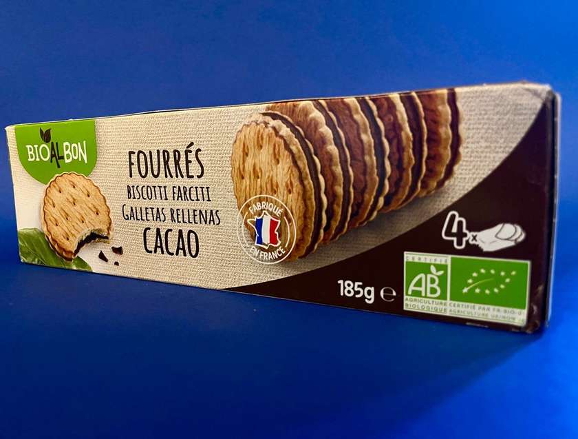 French Cookies With Cocoa Filling Organic