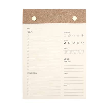 Light Khaki Series Planning Note Pad (80 Sheets) (PDQ)