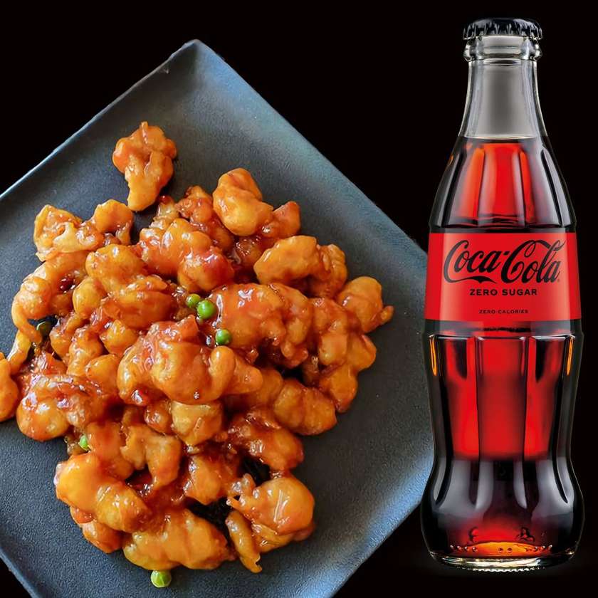 Cherry chicken + Coca cola
