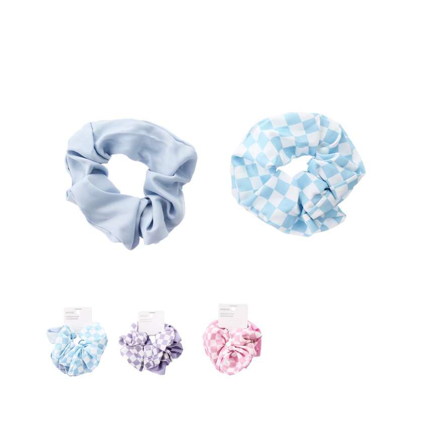 Checkered Pattern Series Hair Ties (1 Pair)