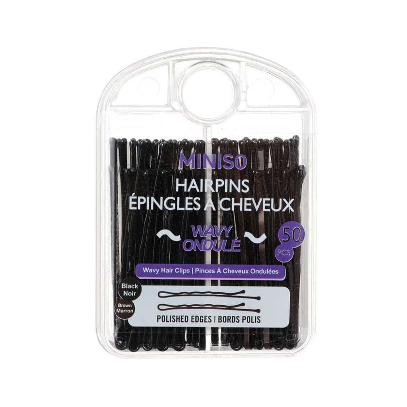 6cm Hair Clips with Storage Box (50 pcs)(Black & Brown)