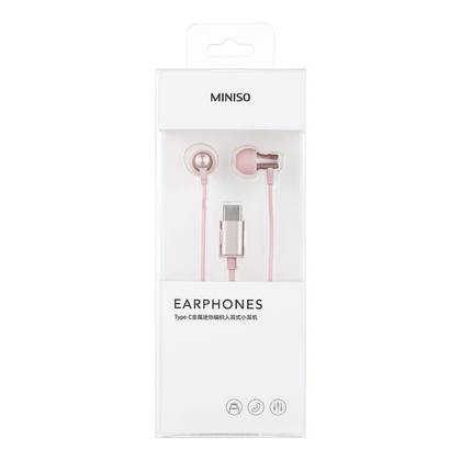 Type-C Metal Mini In-Ear Earphones with Braided Cable Model: 8459T# (Pink)