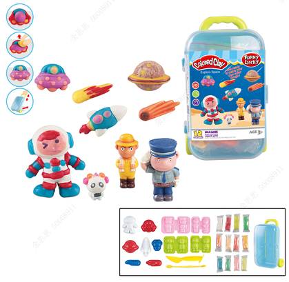 Suitcase Modeling Clay Set Series (12 Colors)(Space)