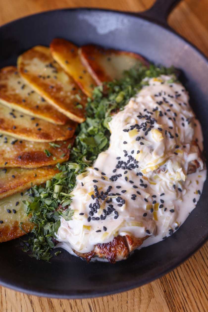 Chicken & baked potatoes