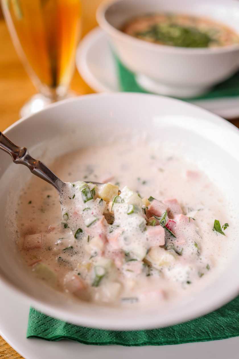 Okroshka with kefir