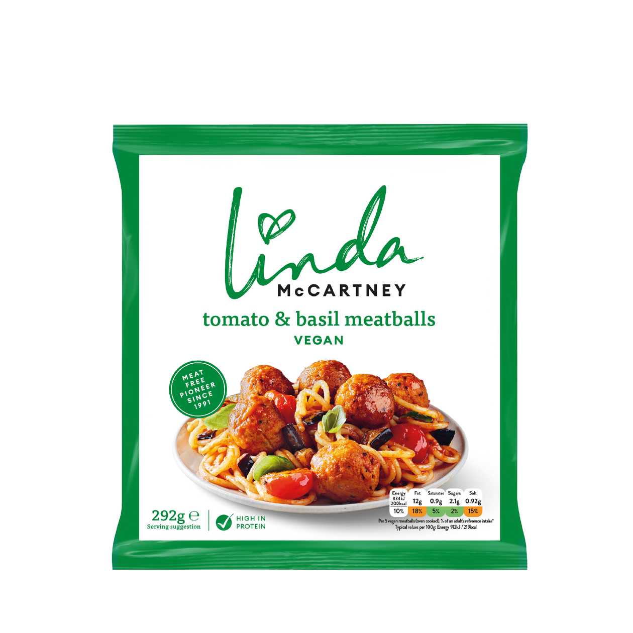 Almôndegas Vegan Tomate e Manjericão Linda McCartney 292 gr