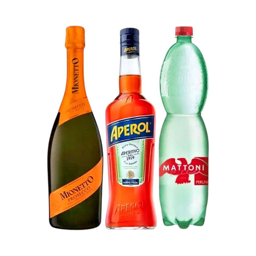 Aperol 0,7l + Prosecco 0,75l + Mattoni 1,5l