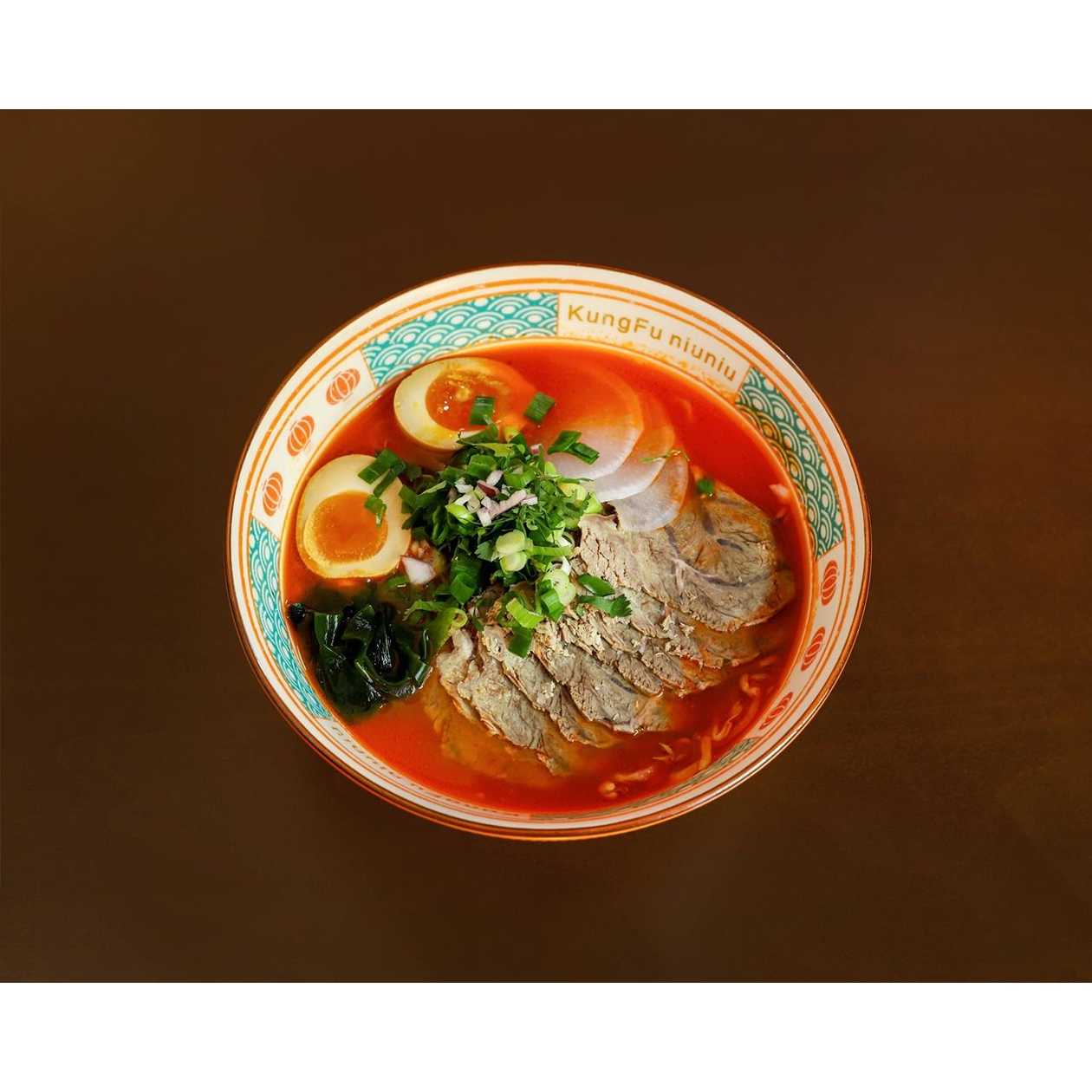 Lanzhou Beef Noodle Soup with Tomato Flavor