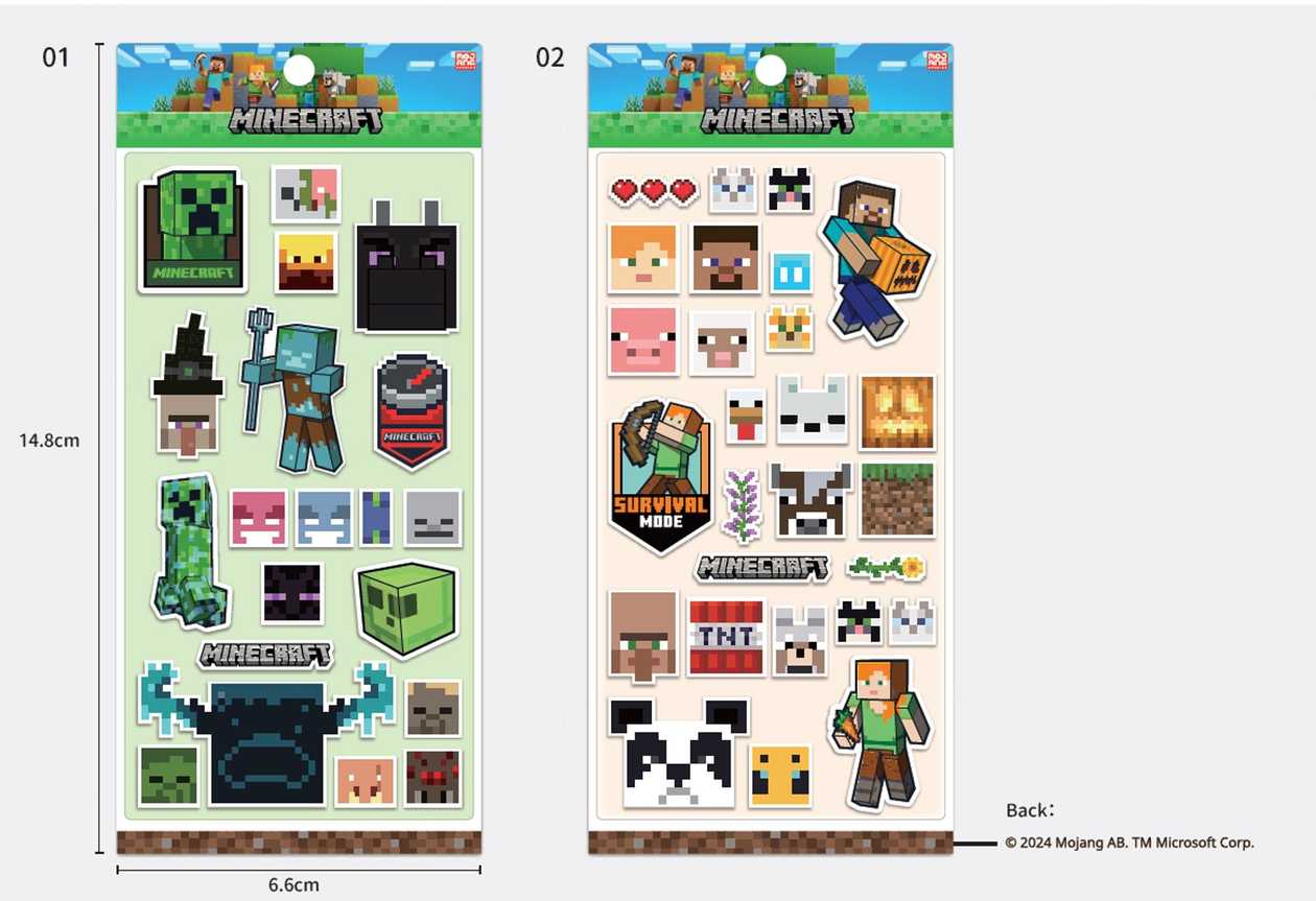Minecraft - Jelly Stickers (2 Assorted Models)