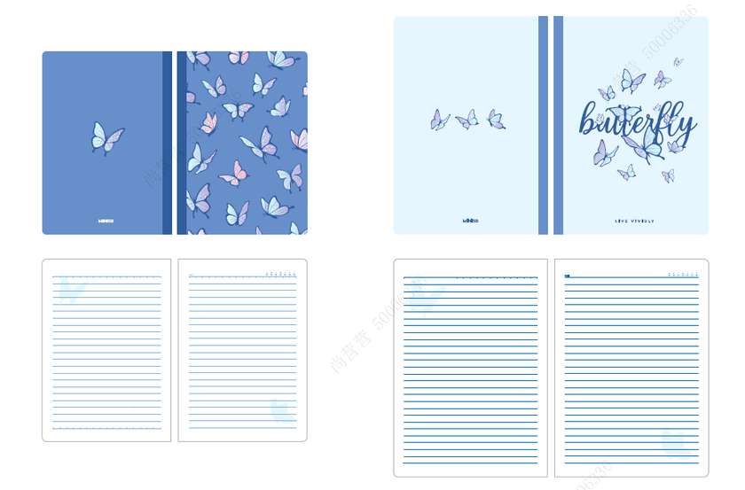 Live Vividly Collection A5 & B5 Stitch-bound Book (28 Sheets) PDQ