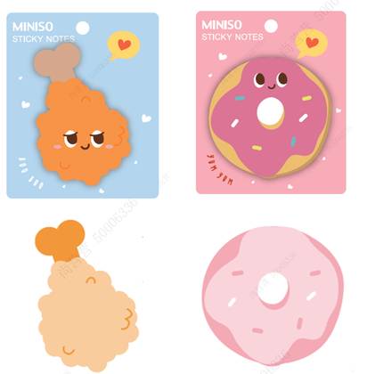 Happy Foods Collection Sticky Notes (A) (30 Sheets) (2 Assorted Models)