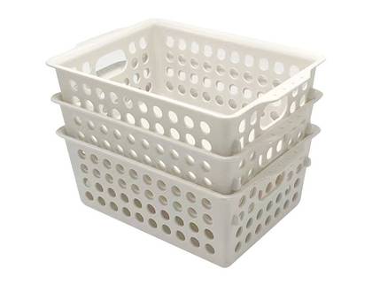 Mini Storage Bins (3 pcs)(White)