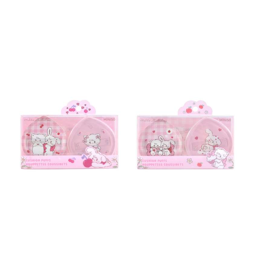 MIKKO Collection Large Cushion Puffs (2 pcs with Storage Case)