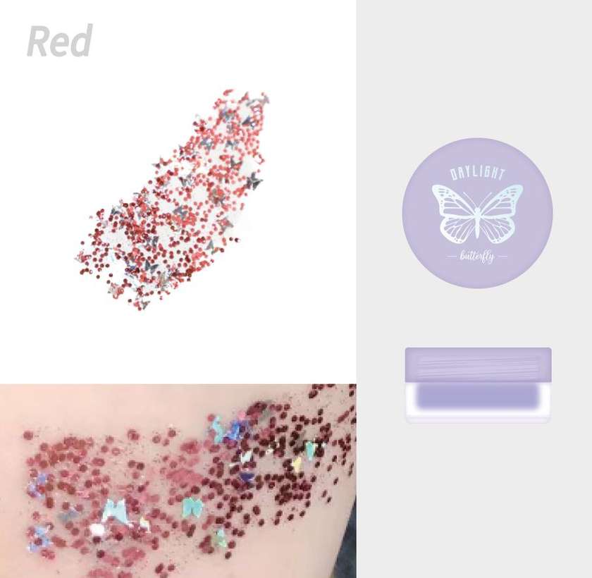Live Vividly Collection Body Glitter(Red)