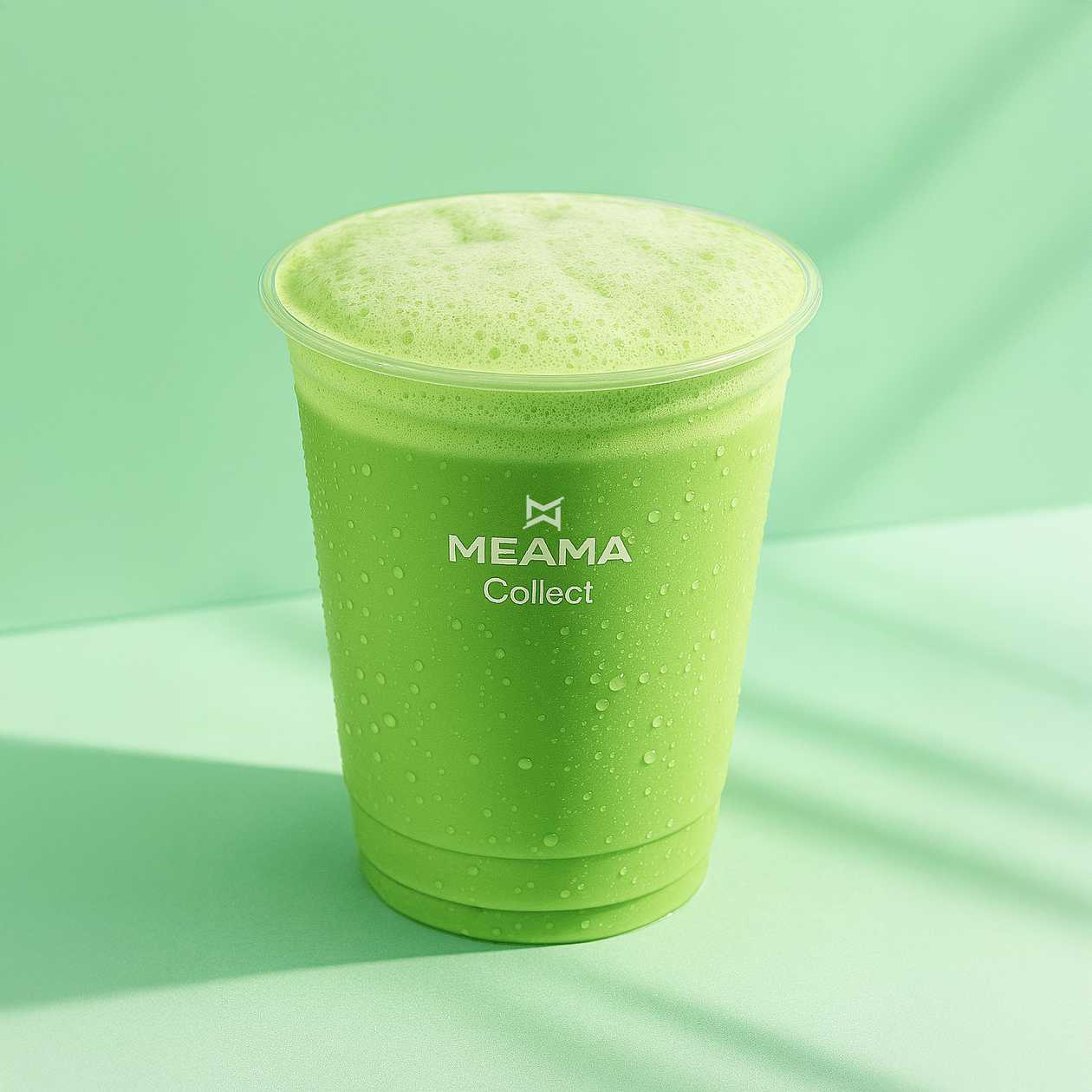Matcha iced latte vegan milk