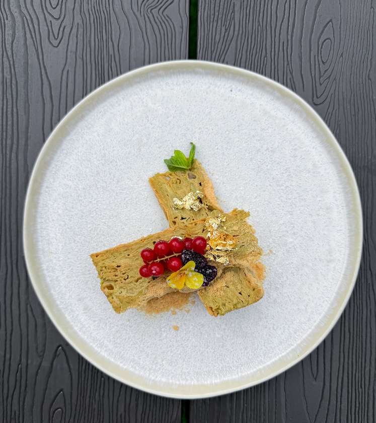 Pistachio Napoleon Cake