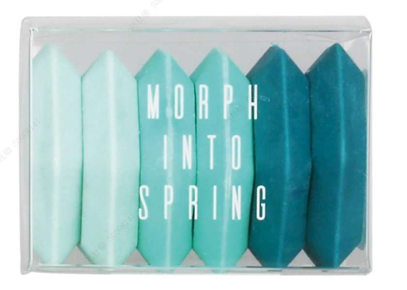 Mint Green Series Hexagon Eraser (6 Pack)