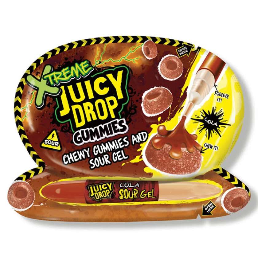 Bazooka Xtreme Juicy Drop Gummies Cola Flavored 57g