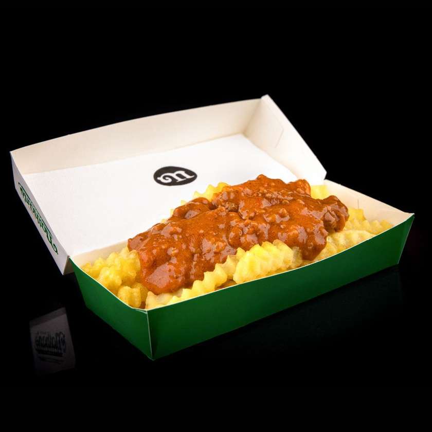 Large French Fries with Cheese Sauce and Meat Chili