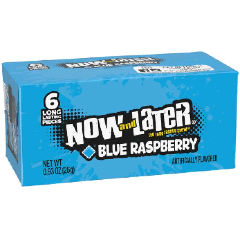 Now & Later Blue Raspberry - blue raspberry flavored chewy candy 26g