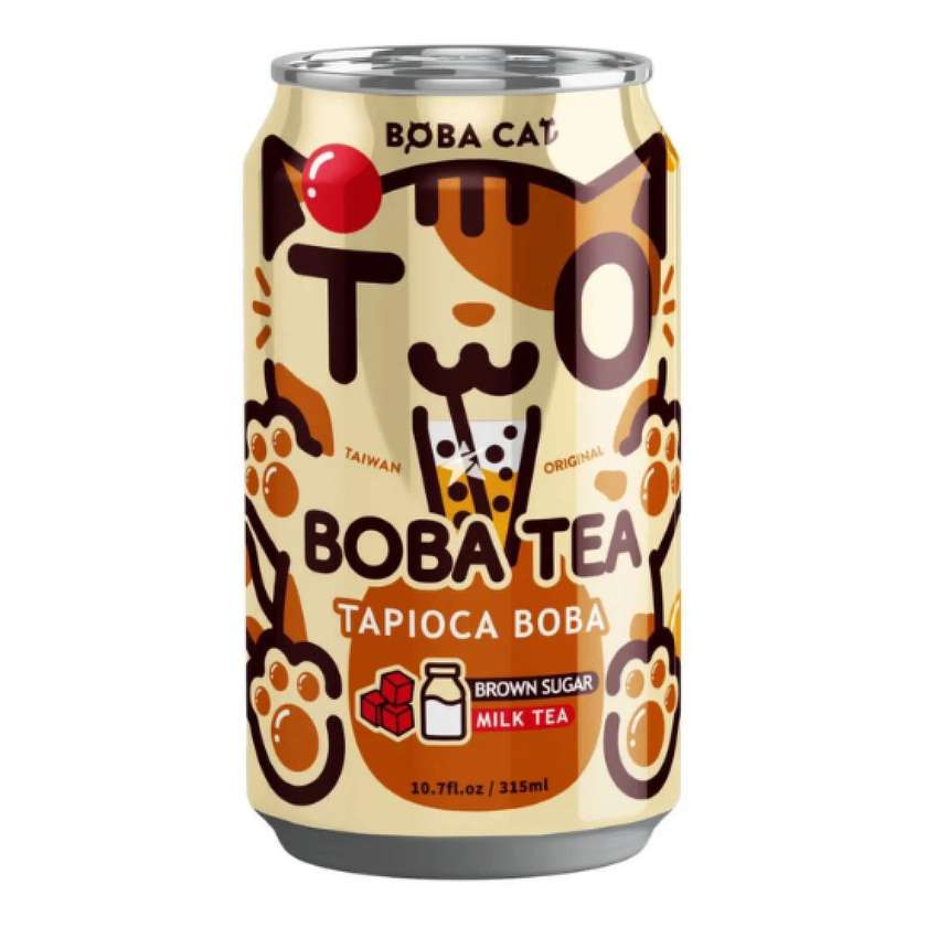 Boba Cat Milk Brown Sugar Tapioca Bubble Tea 315ml TWN