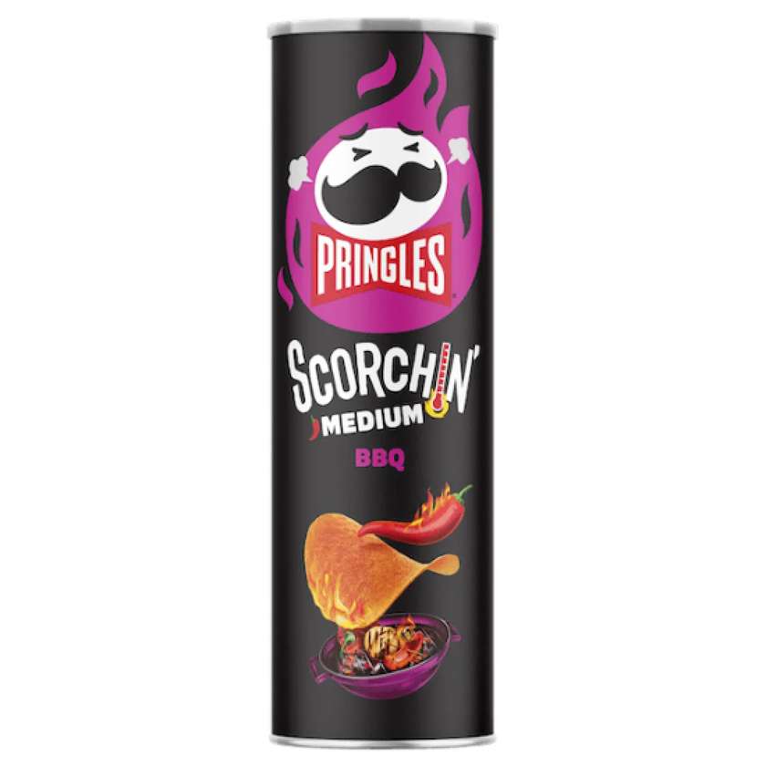Pringles Scorchin Chilli BBQ - chili and barbecue flavored chips 158g