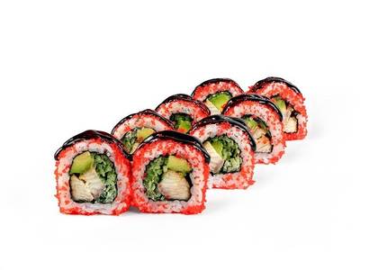 California Roll with Eel and Caviar