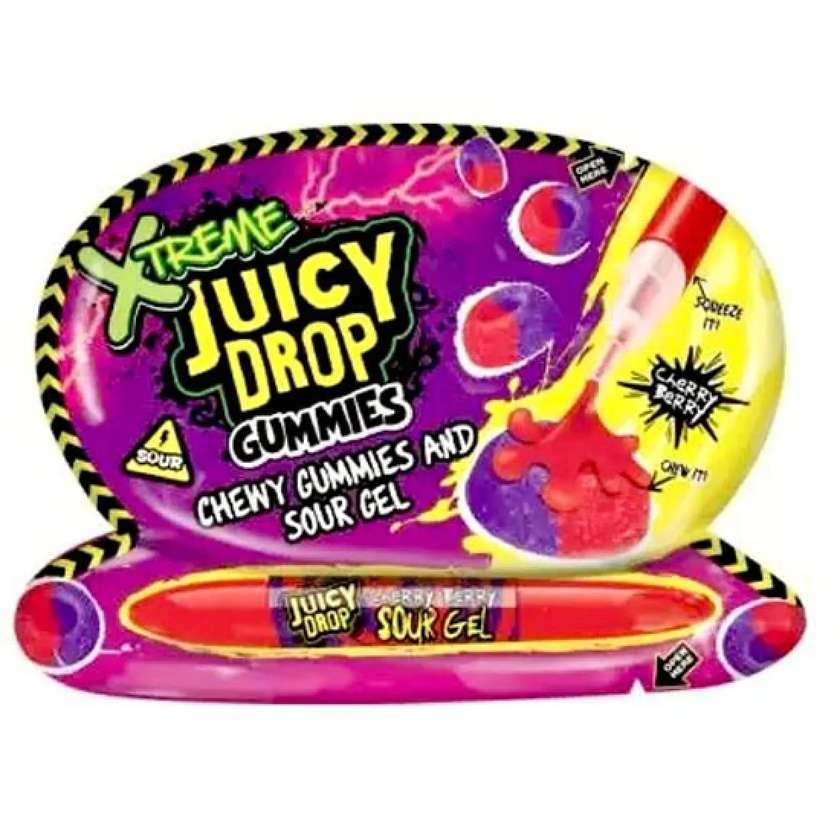 Bazooka Xtreme Juicy Drop Gummies Cherry Berry Flavored 57g