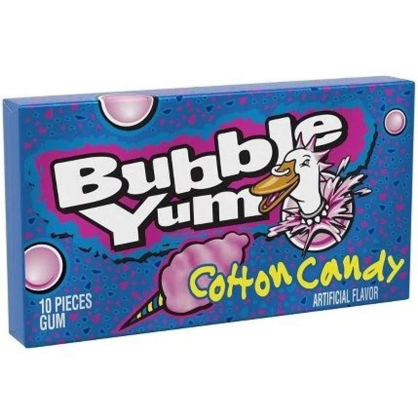 Bubble Yum Cotton Candy Flavored Bubblegum 10 Pieces 80g