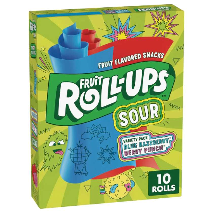 Fruit Roll-Ups Sour 10 Pack 141g