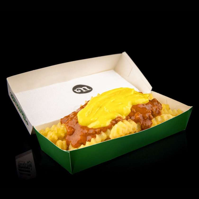 French Fries with Cheese Sauce and Meat Chili (Standard), 190/45g