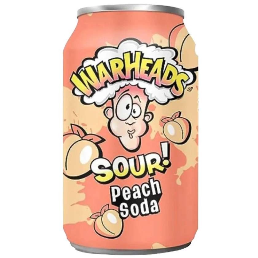 Warheads Sour! (USA) Peach Soda - peach 355ml