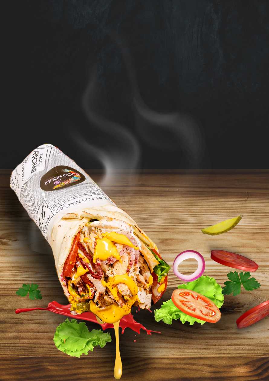 Beef - Lamb Shaorma in Pita 50%