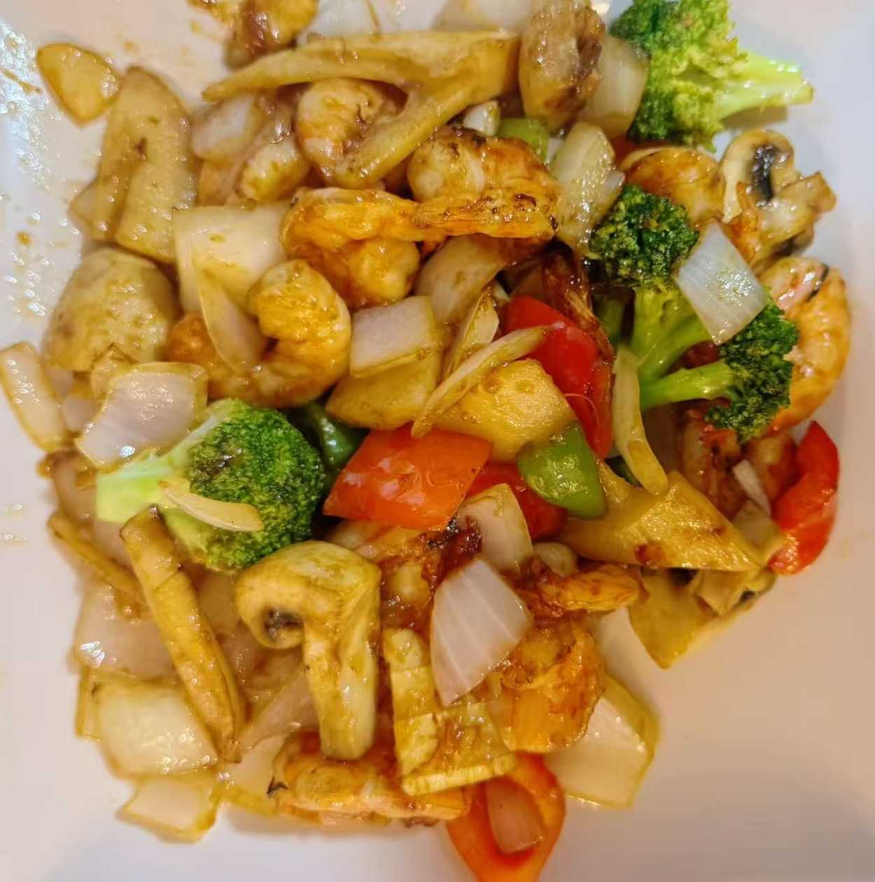 Shrimp on Iron Plate