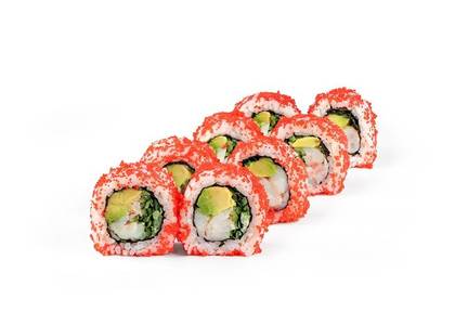 California Roll with Shrimp in Caviar