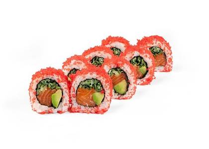 California Roll with Salmon and Caviar