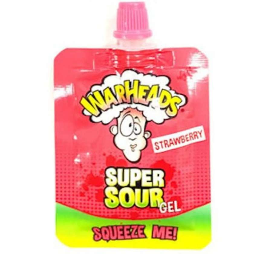 Warheads Super Sour Squeeze Me Gel - strawberry flavored liquid candy 20g