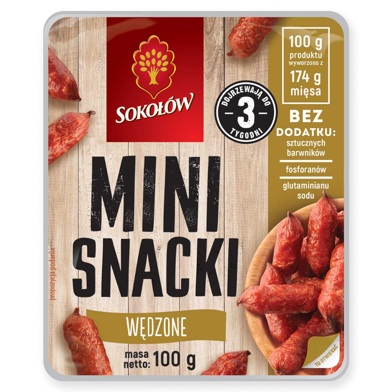 Smoked Salami Mini Snack Sokołów 100g (expires soon)