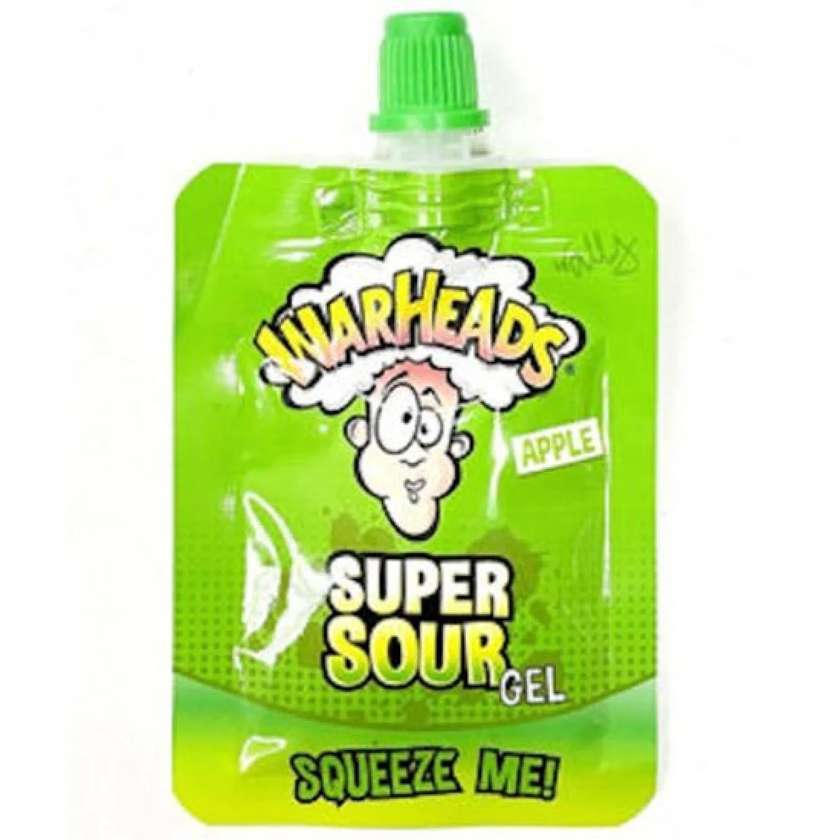 Warheads Super Sour Squeeze Me Gel - green apple flavored liquid candy 20g