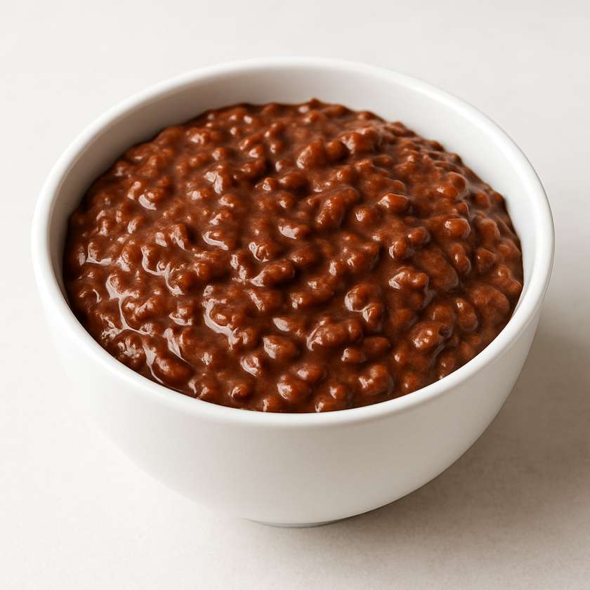 Chocolate rice pudding