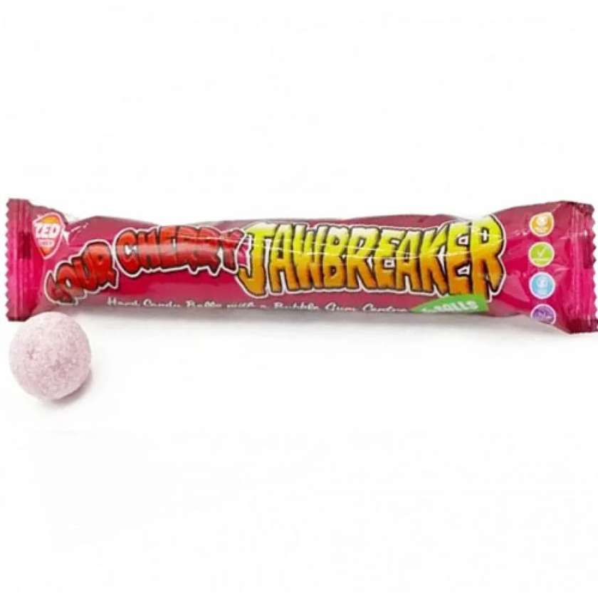 Zed Candy Jawbreaker Sour Cherry - sour cherry flavored chewing gum 50g