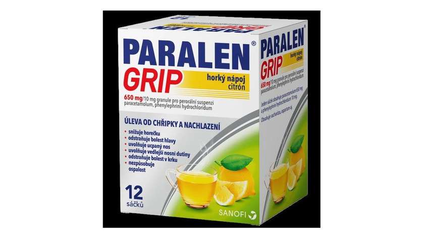 Paralen Grip Hot Drink Lemon 650 mg/10 mg granules for oral suspension