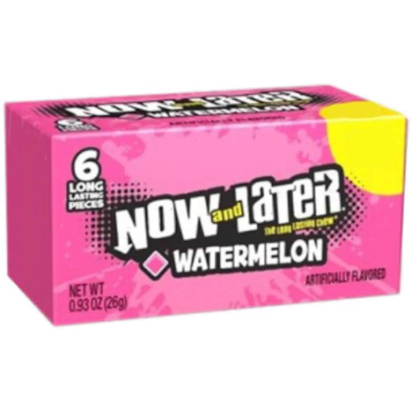 Now & Later Watermelon - watermelon flavored chewy candy 26g
