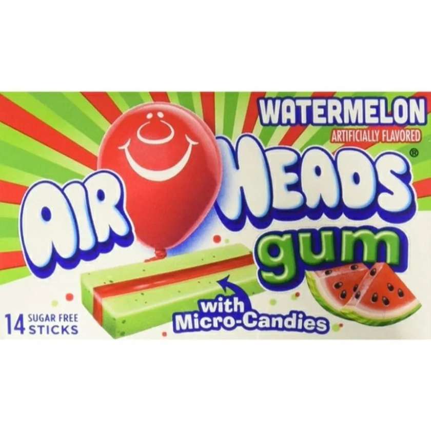 Airheads Gum Watermelon - watermelon flavored gum 33.6g